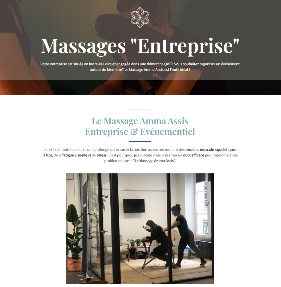 Découvrez l'offre Entreprise - Massage Amma Assis de Caroline ZITO